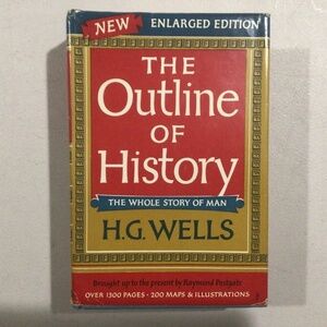 The Outline of History by H.G. Wells Vintage Hardcover Book